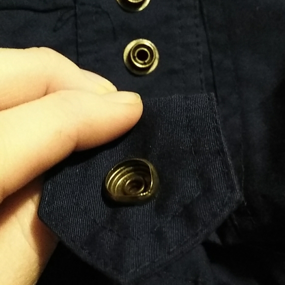 Vintage TOURING (M) Navy Blue Half Zip Pullover - Picture 8 of 8